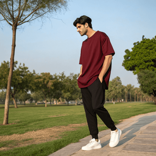 Maroon Oversized Tshirt - Seassons