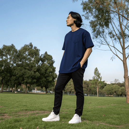 Navy Blue Oversized Tshirt - Seassons