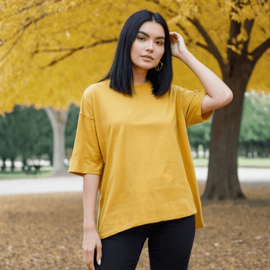 Mustard Yellow Oversized Tshirt - Seassons