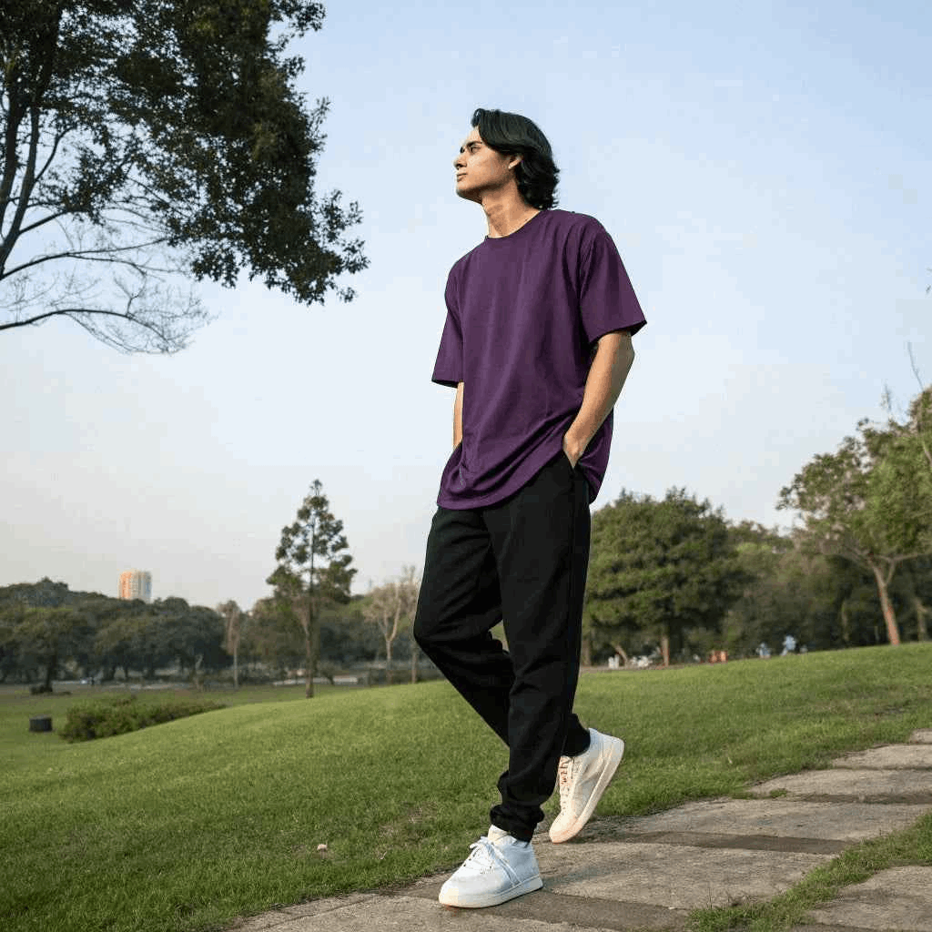 Deep Violet Oversized Tshirt