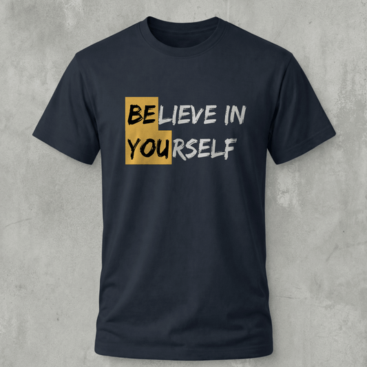 beleive in yourself midnight blue tshirt seassons