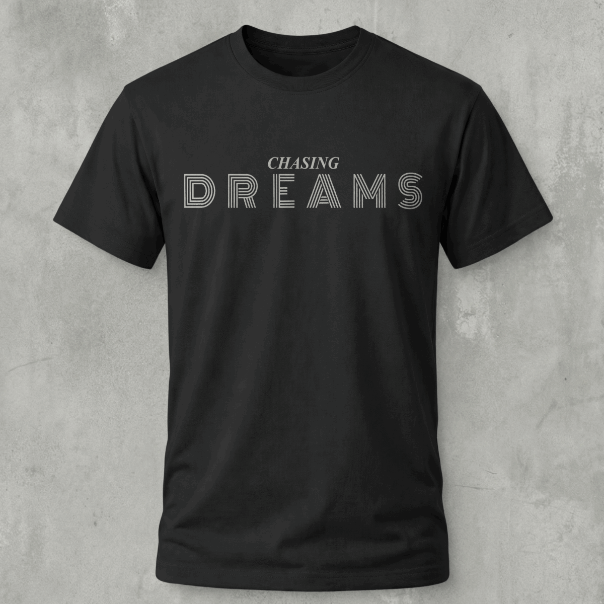 Seassons Black t-shirt with 'Chasing Dreams'