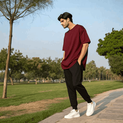 Maroon Oversized Tshirt