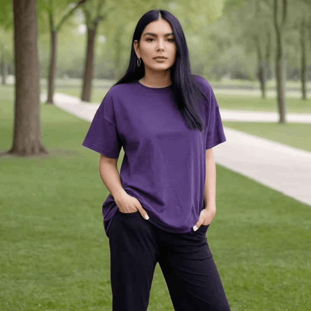 Deep Violet Oversized Tshirt