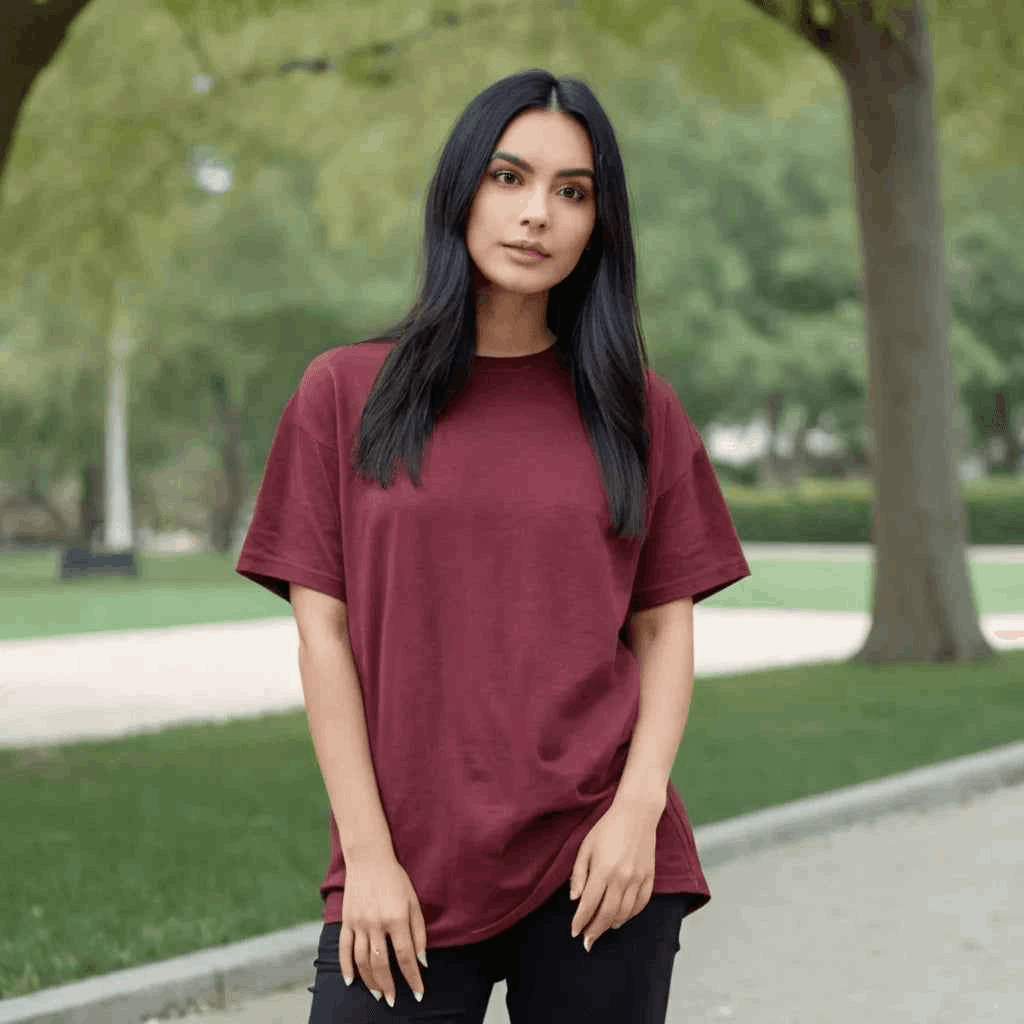 Maroon Oversized Tshirt