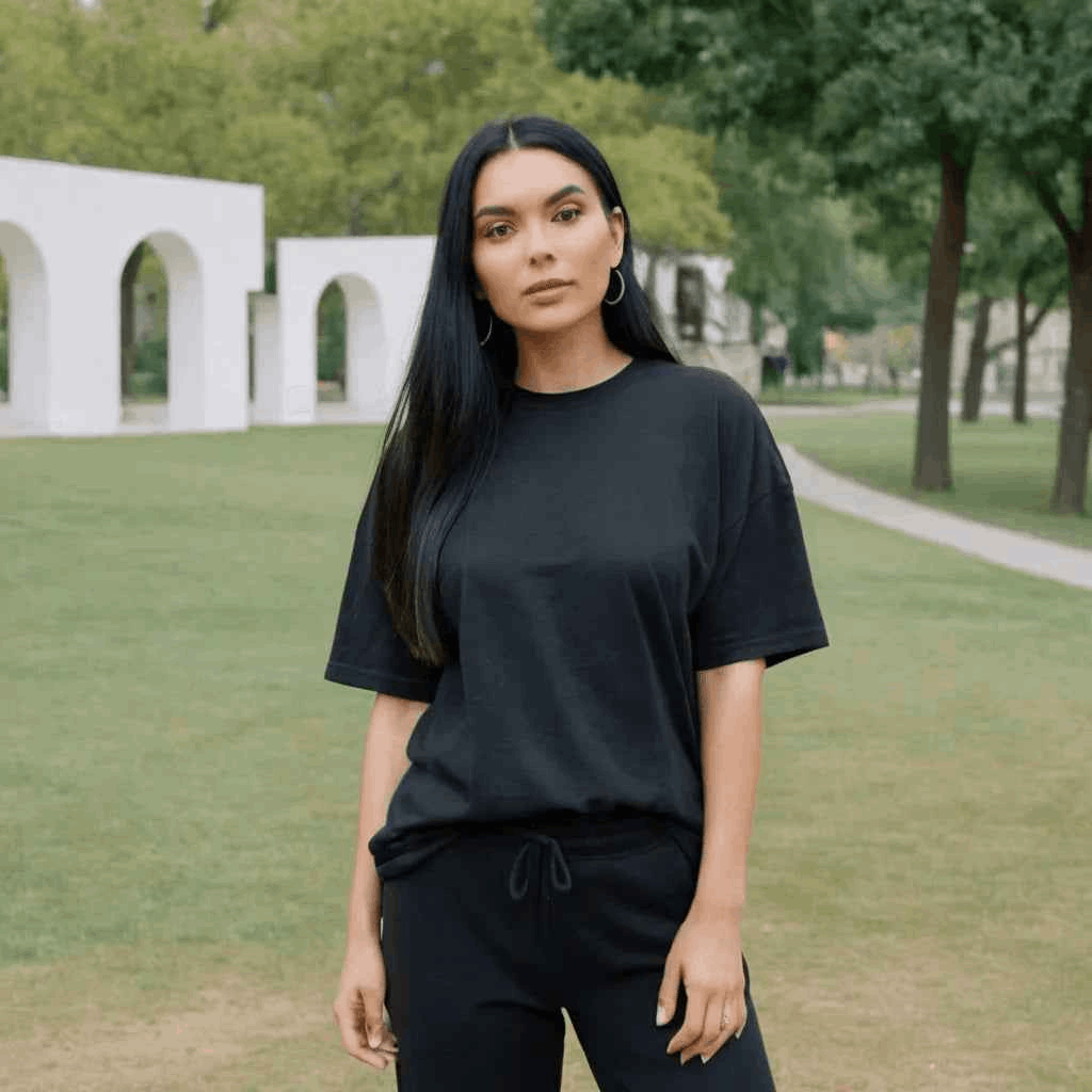 Shadow Black Oversized Tshirt