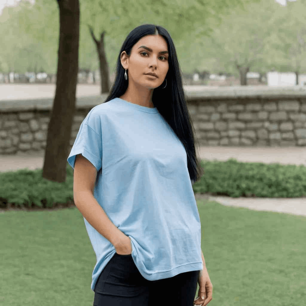Frost Blue Oversized Tshirt