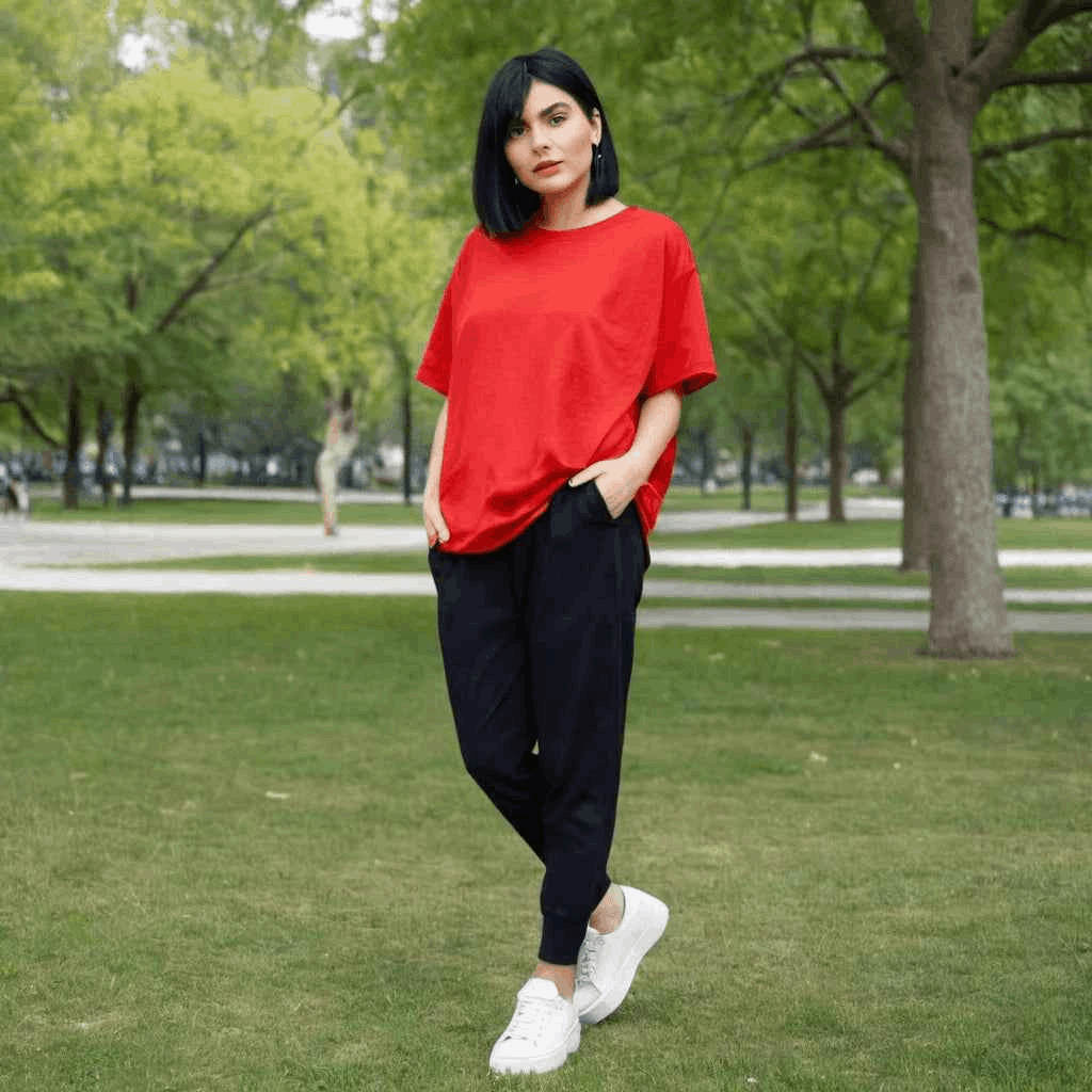 Candy Red Oversized Tshirt