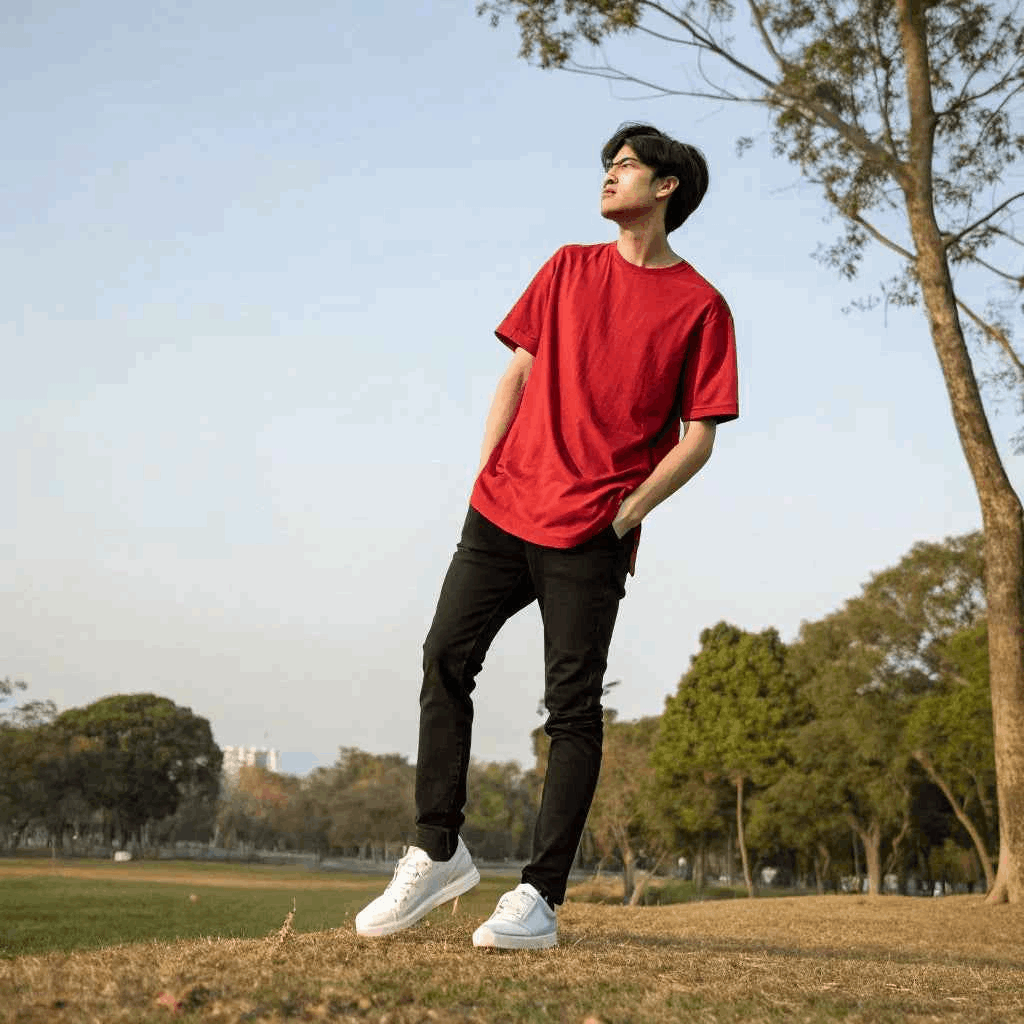 Candy Red Oversized Tshirt